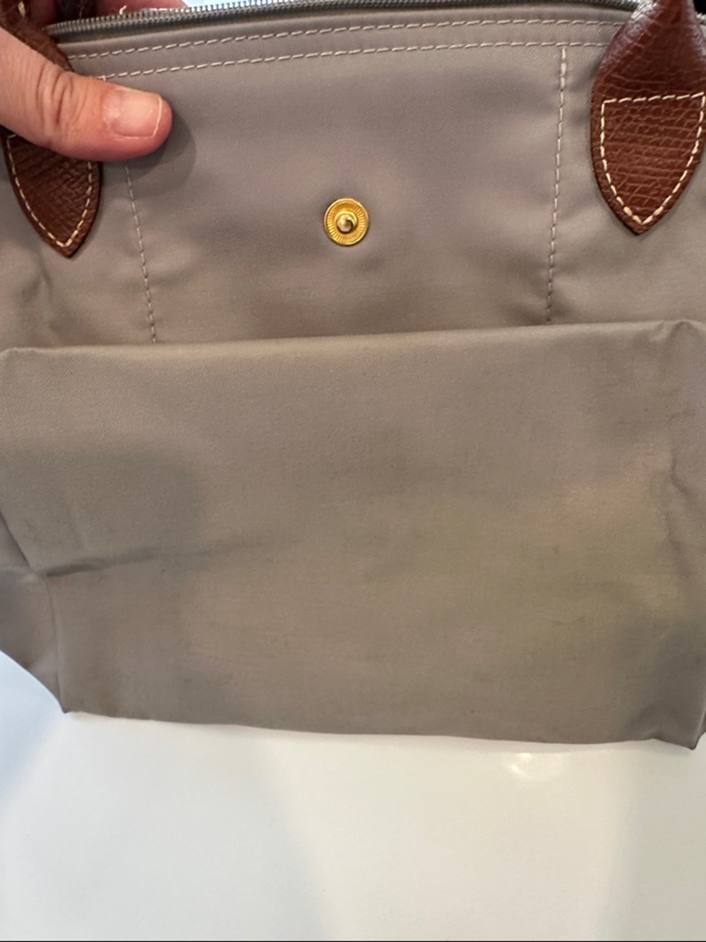 Longchamp Small La Pliage Tote in Light Gray - Picture 9 of 9